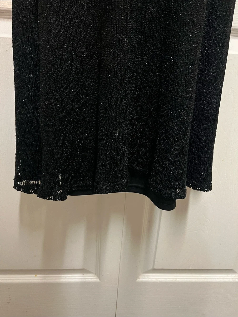 Harlow Petite Black Lace Overlay Dress